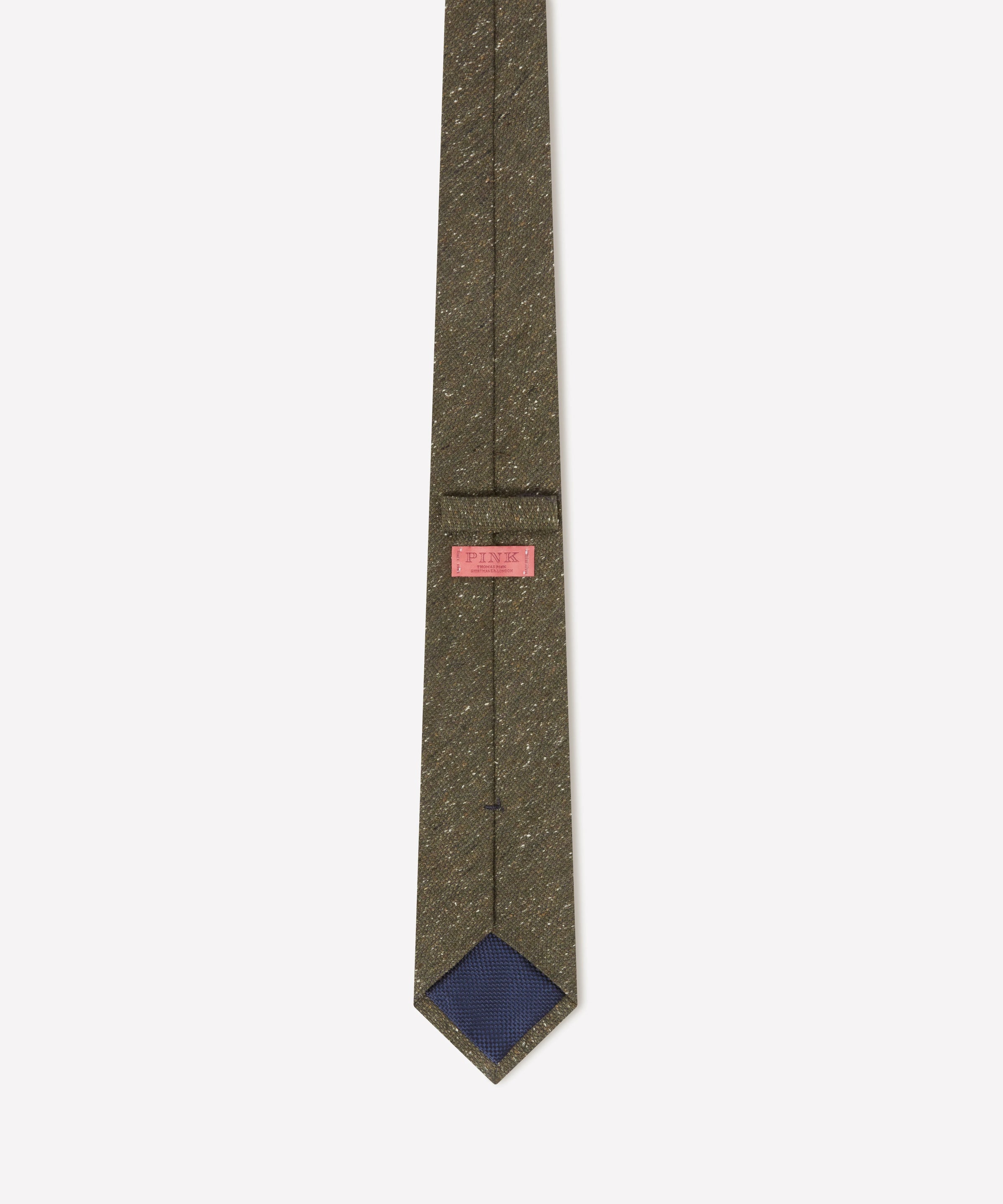 Olive Textured Slub Silk Tie