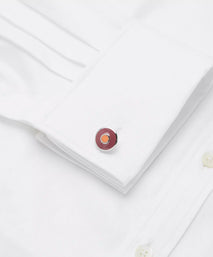 Purple & Pink Enamel Bullseye Cufflinks