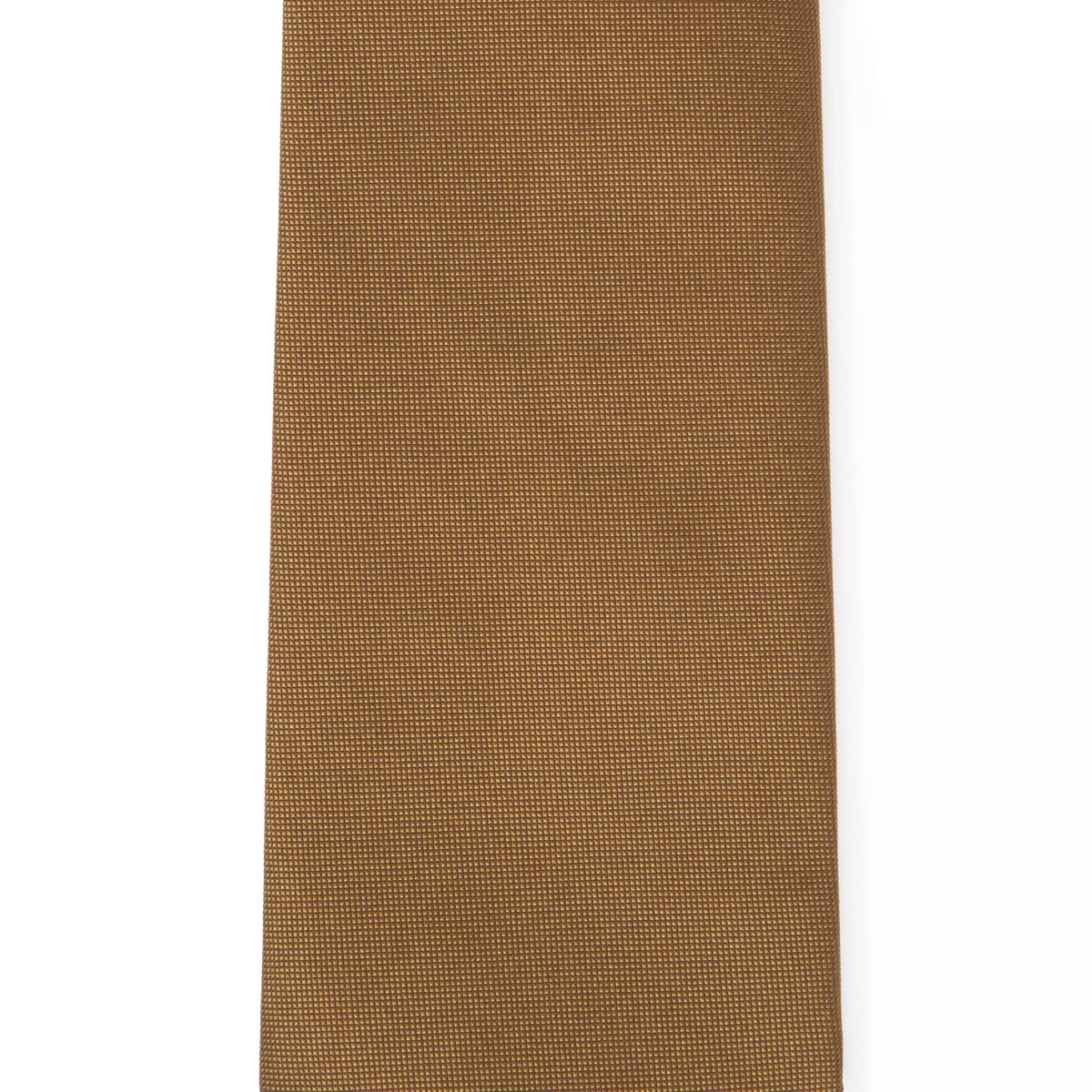 Mustard Yellow Plain Woven Silk Tie