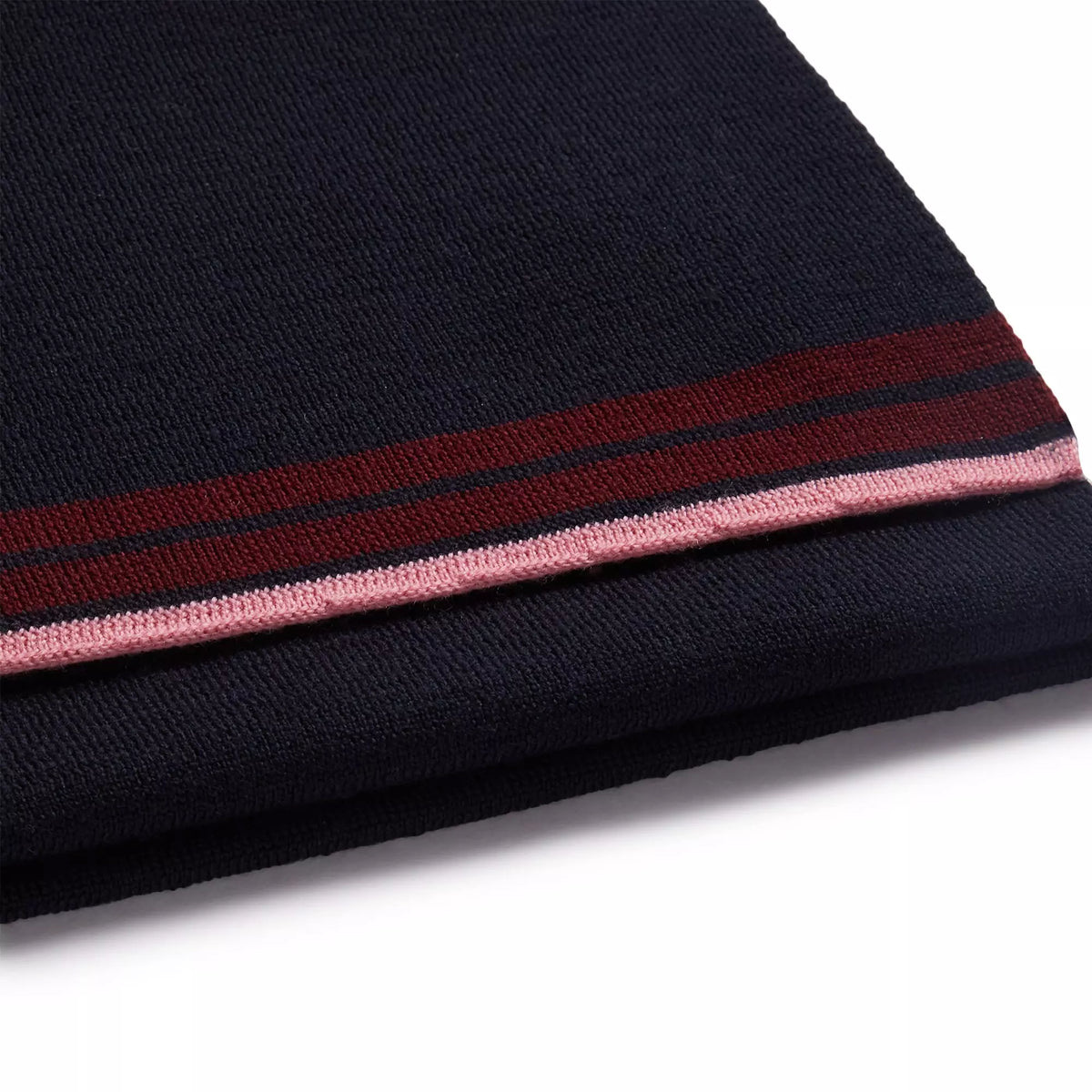 Navy Blue Knitted Merino Wool Hat & Scarf Set