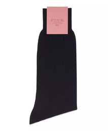 Black Mid Length Fine Merino Wool Socks