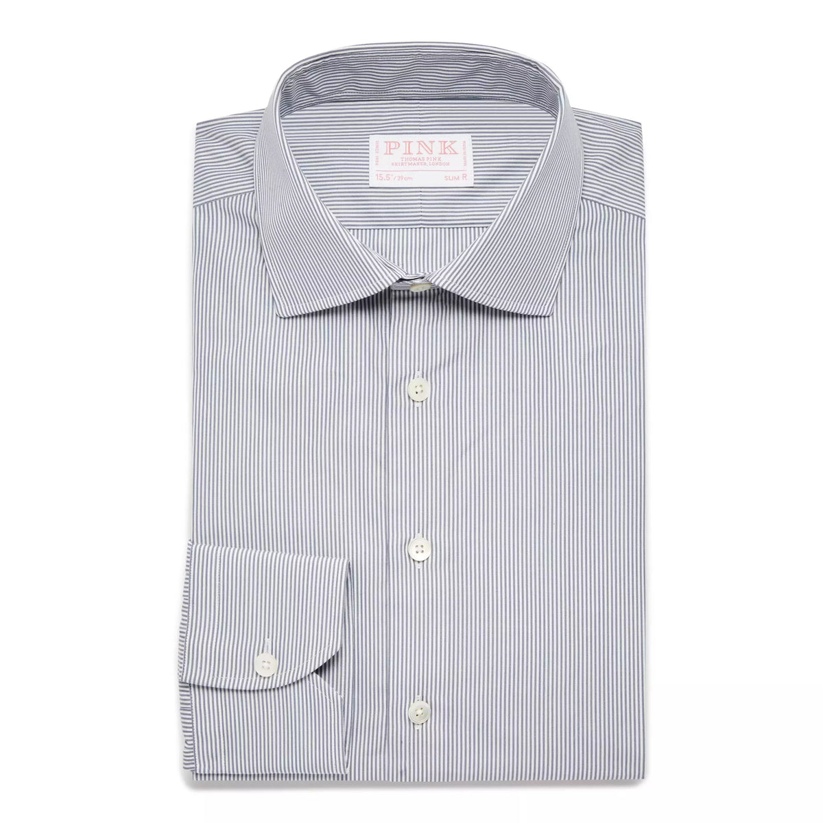 Grey & White Slim Fit Supraluxe Fine Bengal Formal Shirt