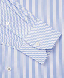 Pale Blue & White Slim Fit Journey Twill Stripe Formal Shirt